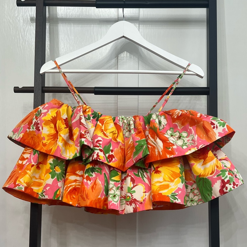 Zara, floral crop top.